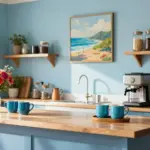 15 Blue Coffee Bar Ideas With Fresh Pop of Color