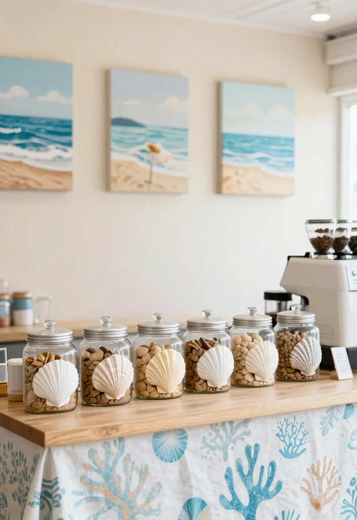 15 Blue Coffee Bar Ideas With Fresh Pop of Color - 4. Coastal Beach Vibes 1