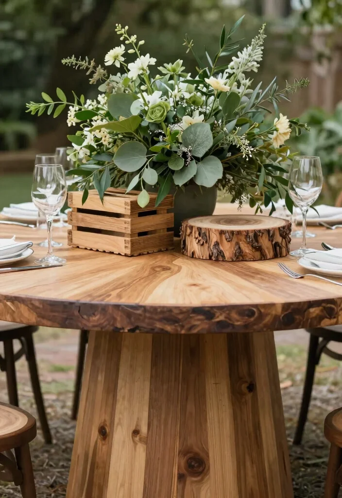 15 Cocktail Table Decor Wedding Ideas With Chic Details 30 15 Cocktail Table Decor Wedding Ideas With Chic Details - 10. Natural Wood Elements 1