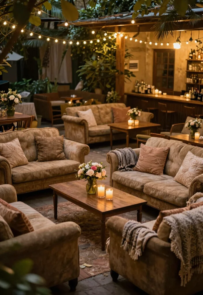 15 Cocktail Table Decor Wedding Ideas With Chic Details 55 15 Cocktail Table Decor Wedding Ideas With Chic Details - 15. Create a Cozy Lounge Area 1
