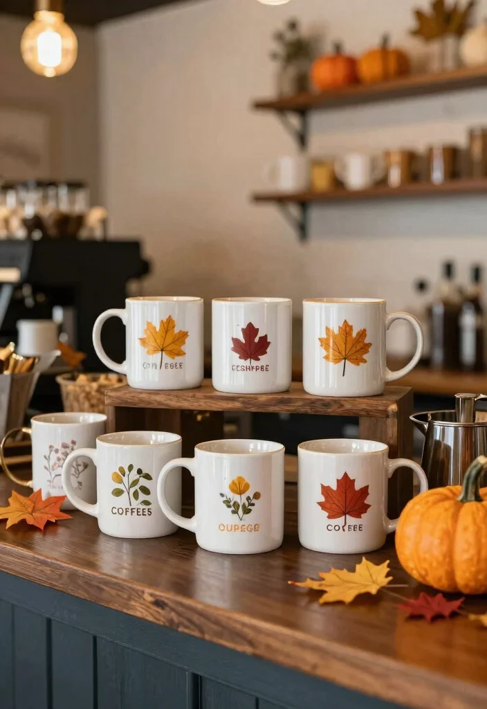 15 Coffee Bar Mug Display Ideas That Feel Cute & Organized - 15. Seasonal Mug Display 1