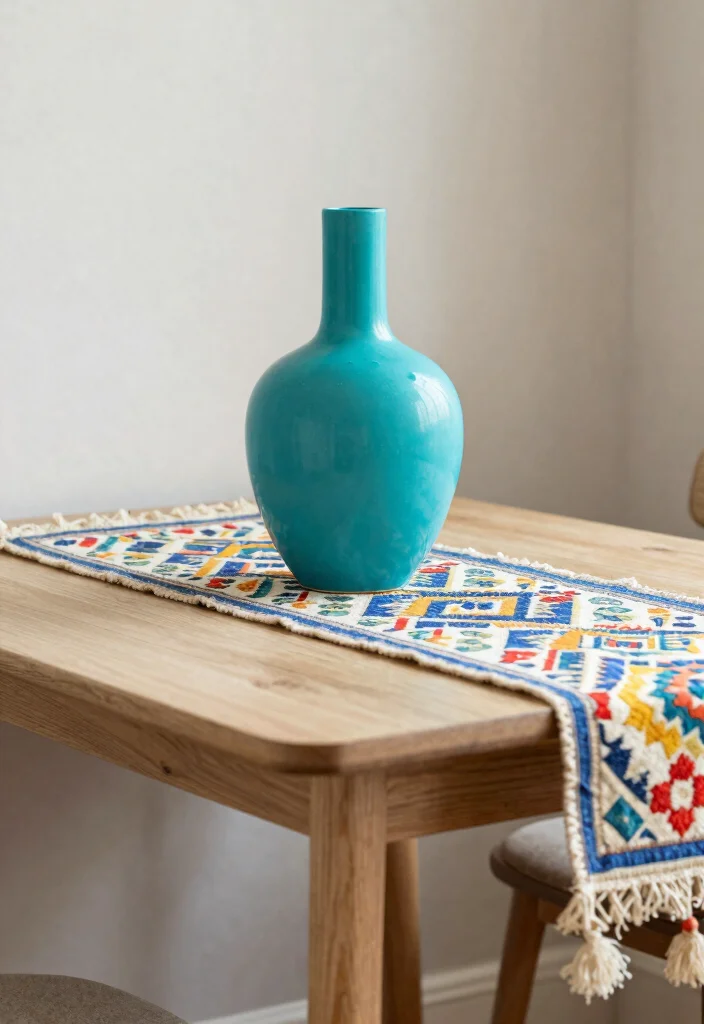 15 Corner Table Decor Ideas That Elevate Small Spaces - 10. Color Pop 1