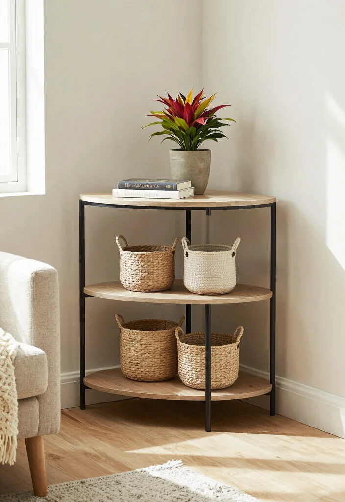 15 Corner Table Decor Ideas That Elevate Small Spaces - 2. Multifunctional Furniture 1