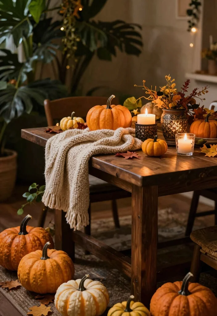 15 Corner Table Decor Ideas That Elevate Small Spaces - 5. Seasonal Decor 1