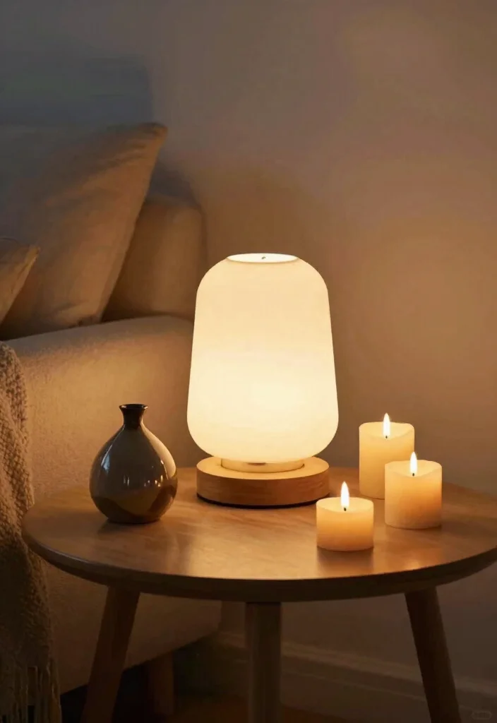 15 Corner Table Decor Ideas That Elevate Small Spaces - 8. Stylish Lighting 1