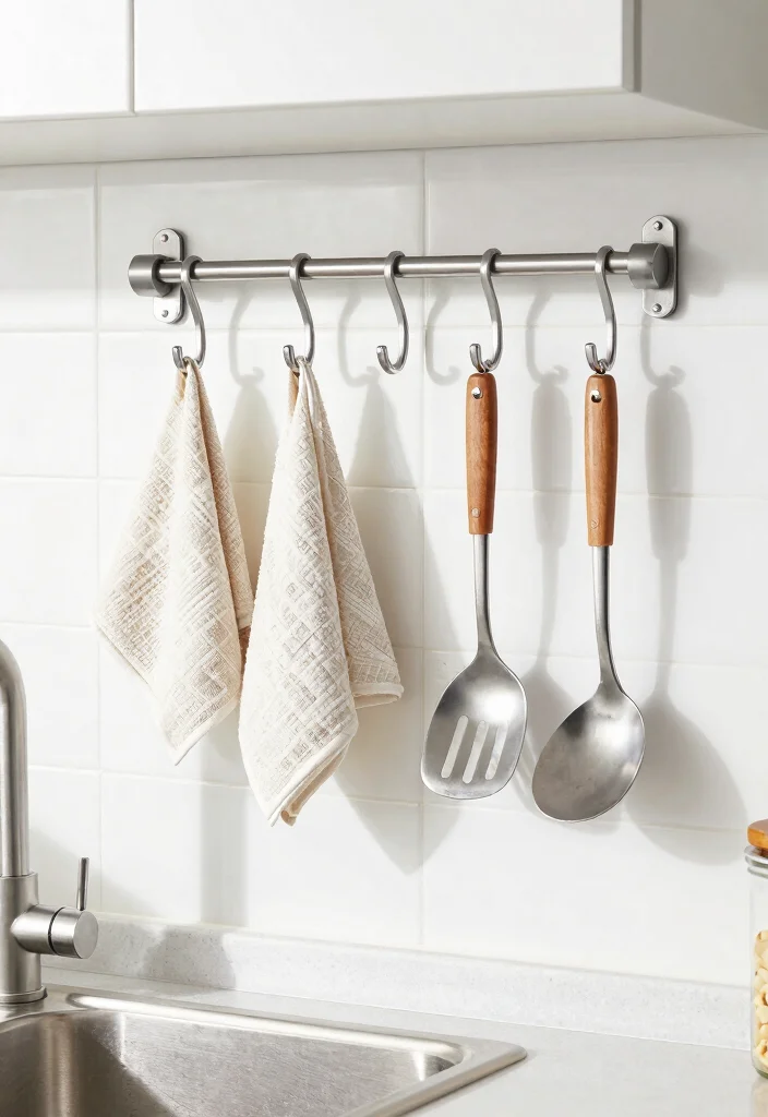 15 Kitchen Sink Organization Ideas That Feel Clean & Practical 18 15 Kitchen Sink Organization Ideas That Feel Clean & Practical - 8. Hook and Rail Systems 1