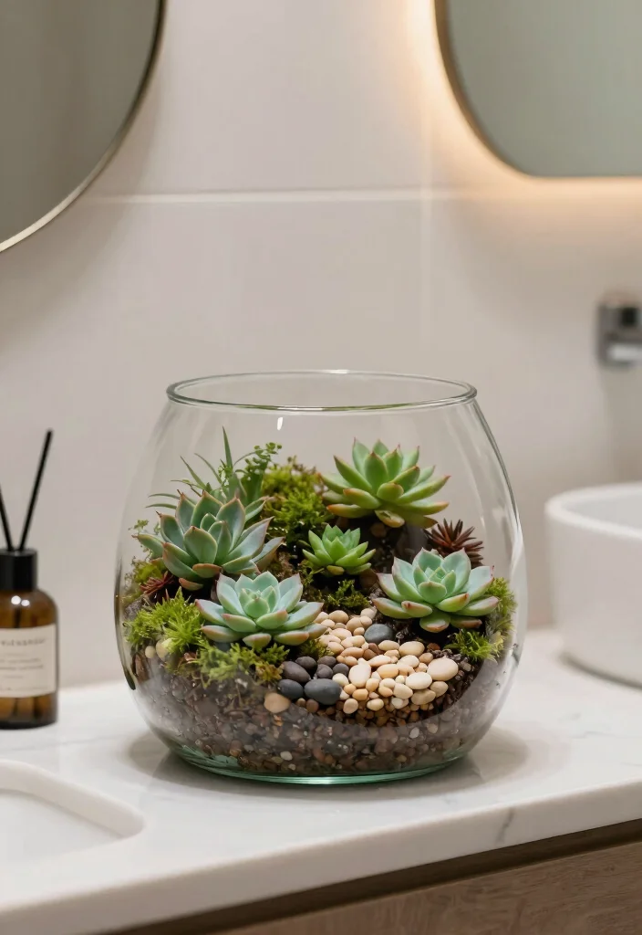 15 Plant Bathroom Decor Ideas That Feel Spa Inspired - 14. Whimsical Bathroom Terrariums 1