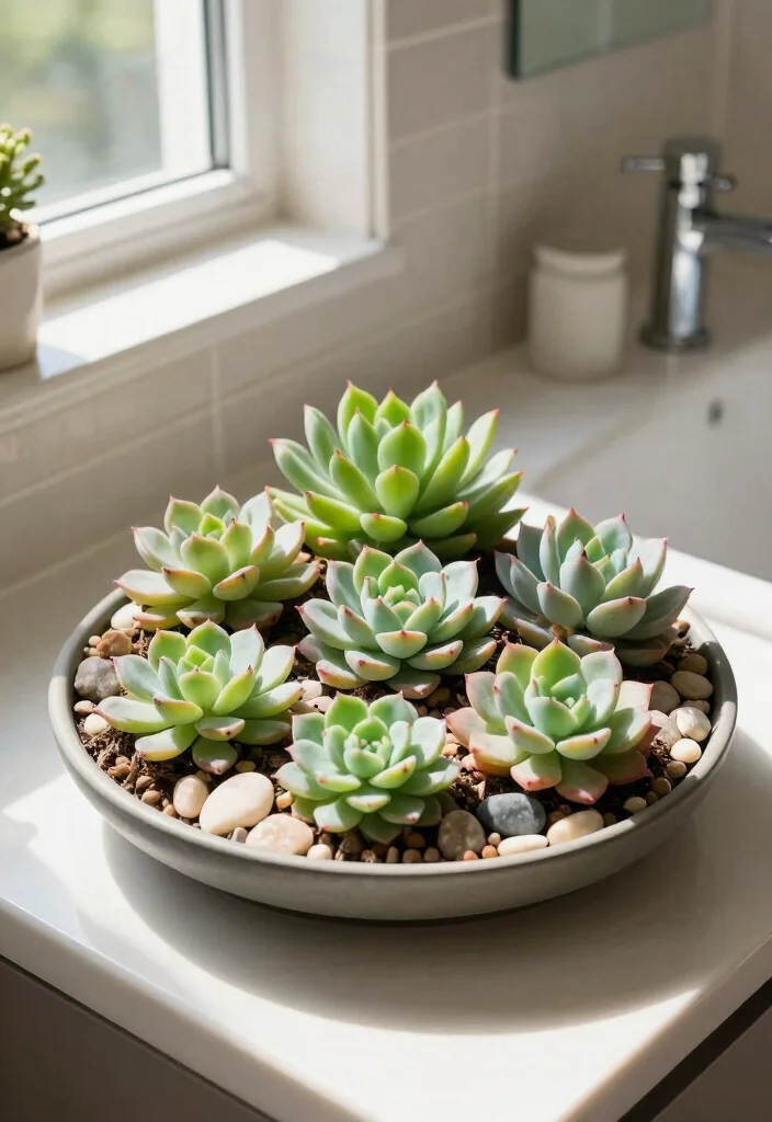 15 Plant Bathroom Decor Ideas That Feel Spa Inspired - 3. Vibrant Succulent Arrangements 1
