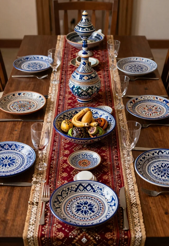 15 Ramadan Table Decor Ideas With Elegant Details - 14. Incorporate Cultural Elements 1