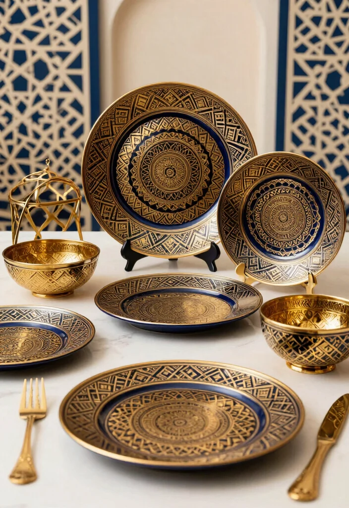 15 Ramadan Table Decor Ideas With Elegant Details - 3. Inspired Islamic Geometry 1