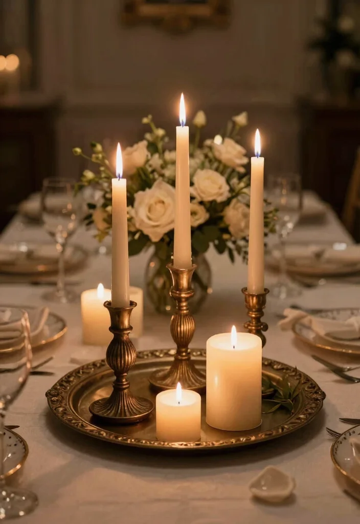 15 Ramadan Table Decor Ideas With Elegant Details - 4. Luxurious Candle Arrangements 1