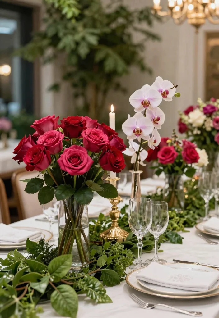15 Ramadan Table Decor Ideas With Elegant Details - 5. Fresh Floral Touches 1