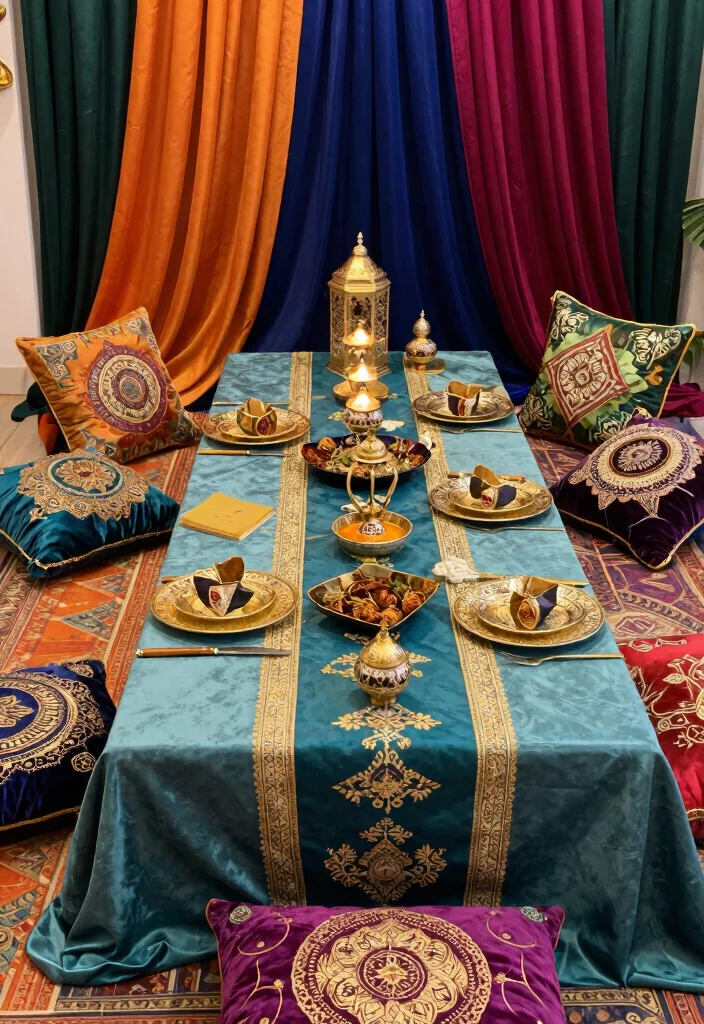 15 Ramadan Table Decor Ideas With Elegant Details - 8. Thematic Table Settings 1