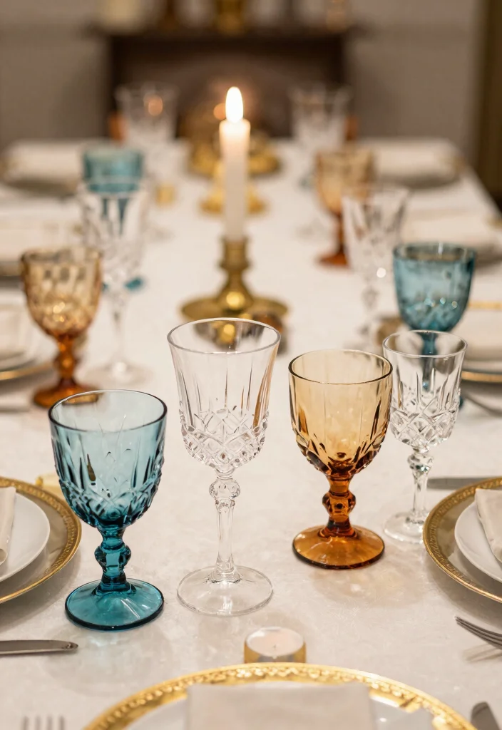 15 Ramadan Table Decor Ideas With Elegant Details - 9. Elegant Glassware 1