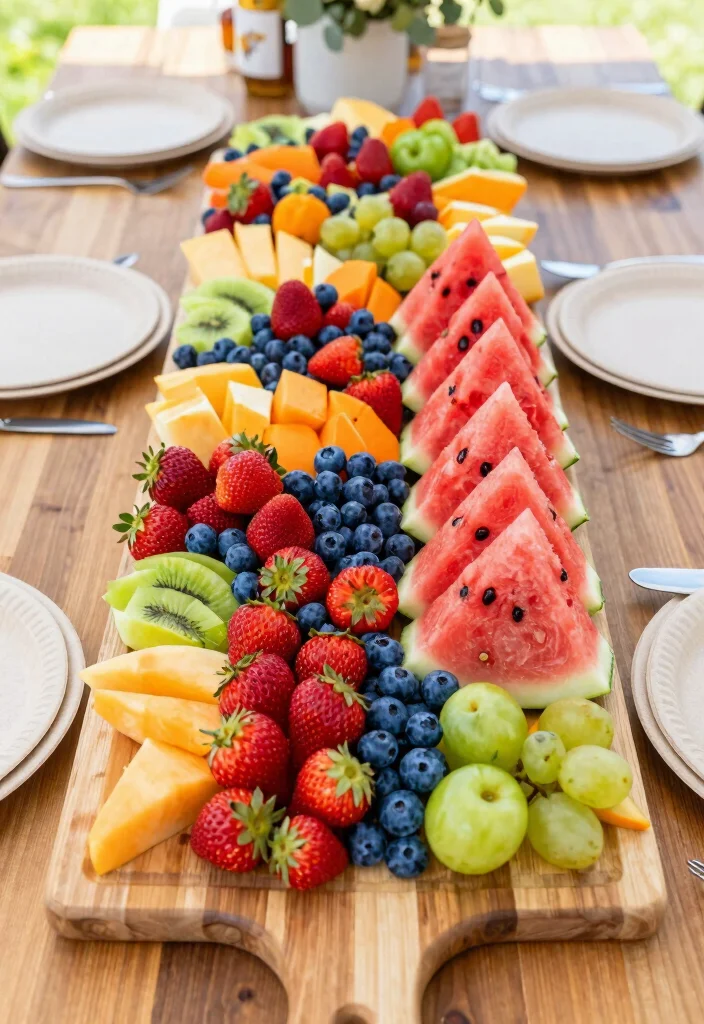 15 Simple Baby Shower Table Decor Ideas That Look Sweet - 3. Edible Table Decor: Fresh Fruits 1