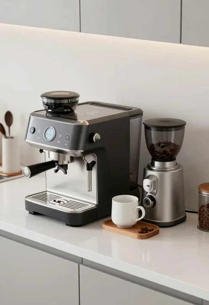 15 Small Coffee Bar Ideas Counter Space That Maximize Every Inch 27 15 Small Coffee Bar Ideas Counter Space That Maximize Every Inch - 7. Compact Countertop Appliances for Efficiency 1