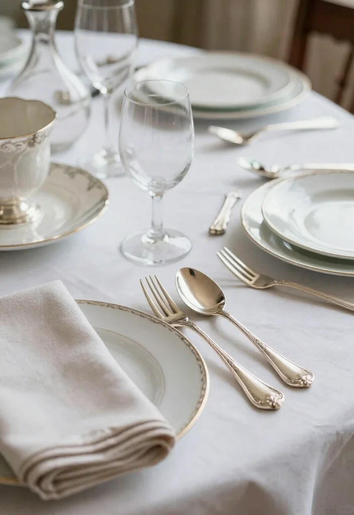 15 Traditional Table Decor Ideas With Timeless Style - 5. Timeless Silverware 1