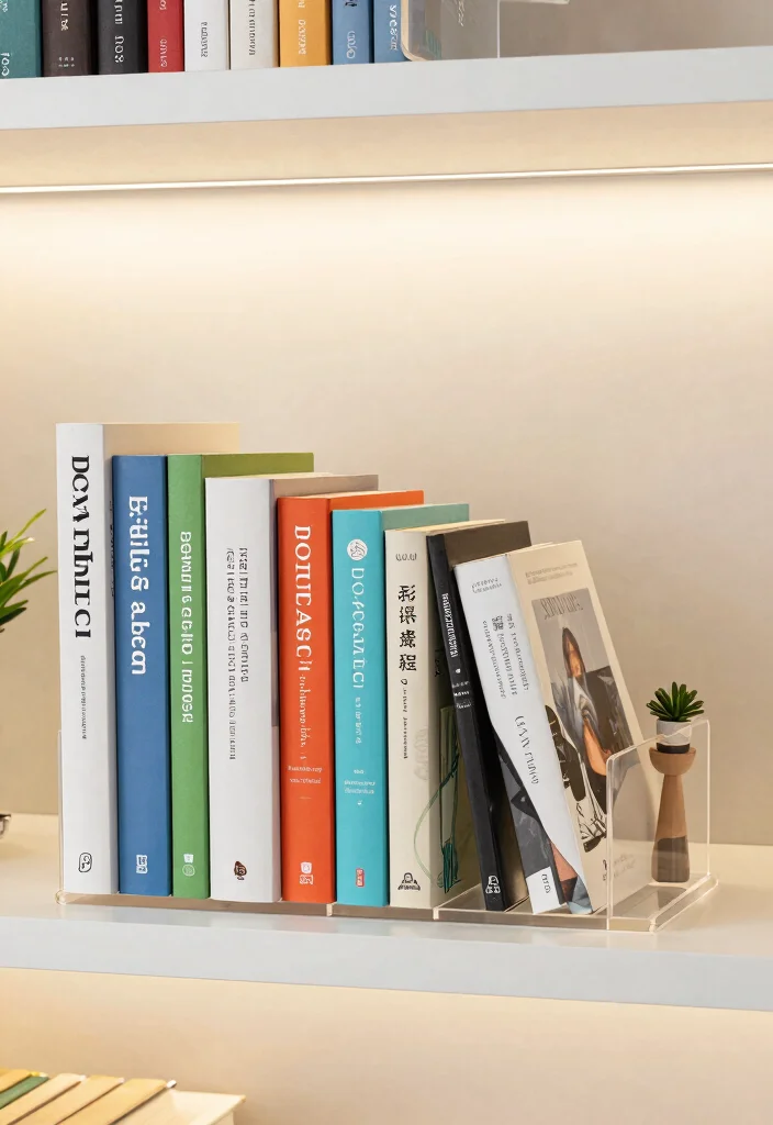 16 Acrylic Table Decor Ideas With Modern Minimal Style - 6. Acrylic Bookends 1