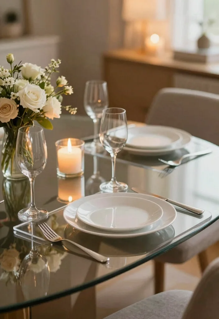 16 Acrylic Table Decor Ideas With Modern Minimal Style - 7. Clear Acrylic Placemats 1