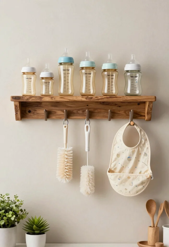 16 Baby Bottle Organization Kitchen Ideas That Stay Tidy - 3. Wall-Mounted Racks 1