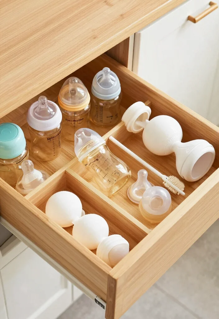 16 Baby Bottle Organization Kitchen Ideas That Stay Tidy - 4. Drawer Inserts 1