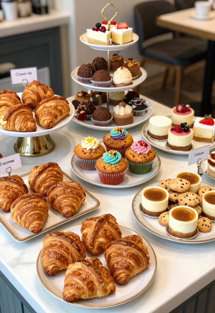 16 Bridal Shower Coffee Bar Ideas With Sweet Elegant Touch - 4. Sweet Treats and Pastries 1