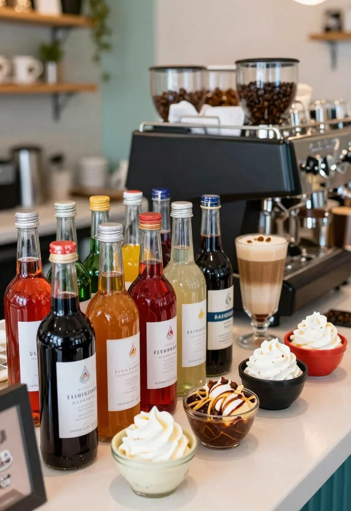 16 Bridal Shower Coffee Bar Ideas With Sweet Elegant Touch - 7. Creative Coffee Flavors 1