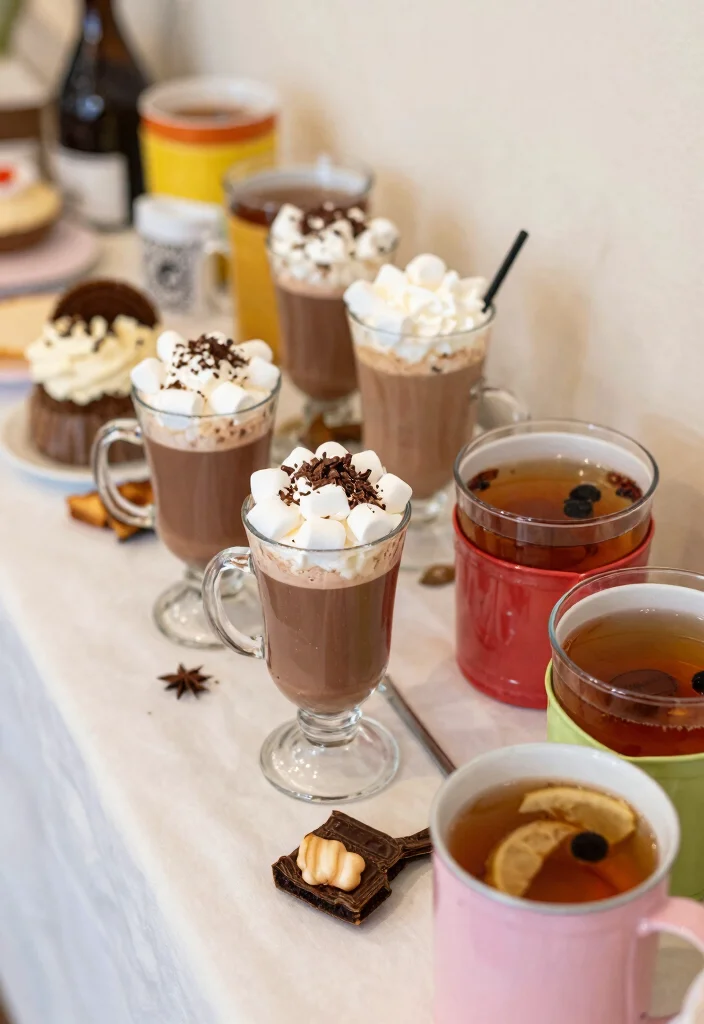 16 Bridal Shower Coffee Bar Ideas With Sweet Elegant Touch - 9. Warm Beverage Alternatives 1
