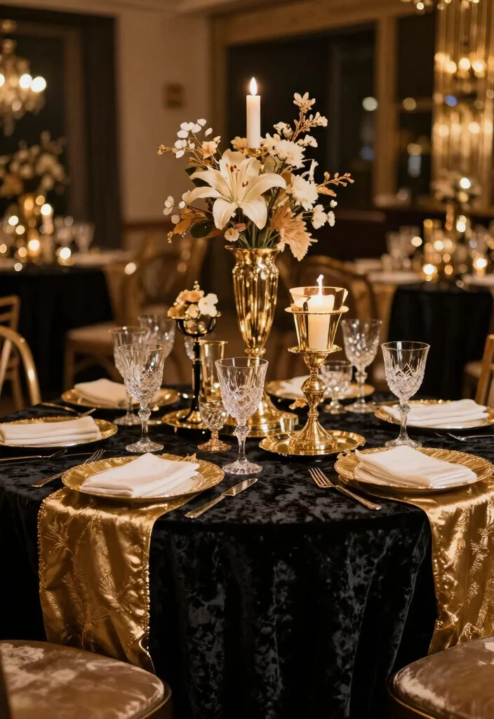 16 Buffet Table Ideas Decor That Impress Guests - 12. Vintage Hollywood Glam 1