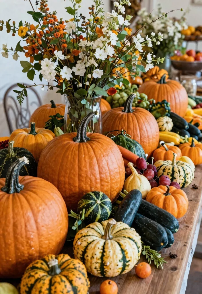 16 Buffet Table Ideas Decor That Impress Guests - 13. Seasonal Harvest Decor 1