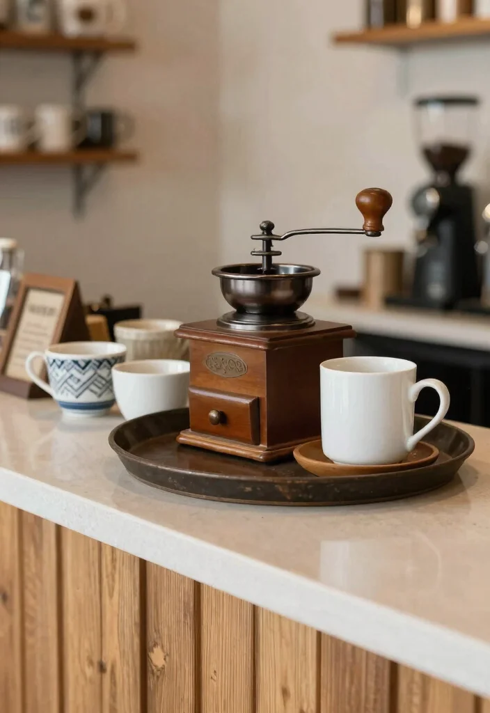16 Coffee Bar Styling Ideas That Look Designer Ready - 10. Vintage Finds 1