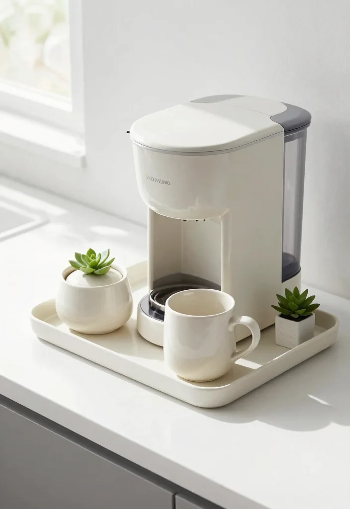 16 Coffee Bar Styling Ideas That Look Designer Ready - 5. Minimalist Coffee Tray 1