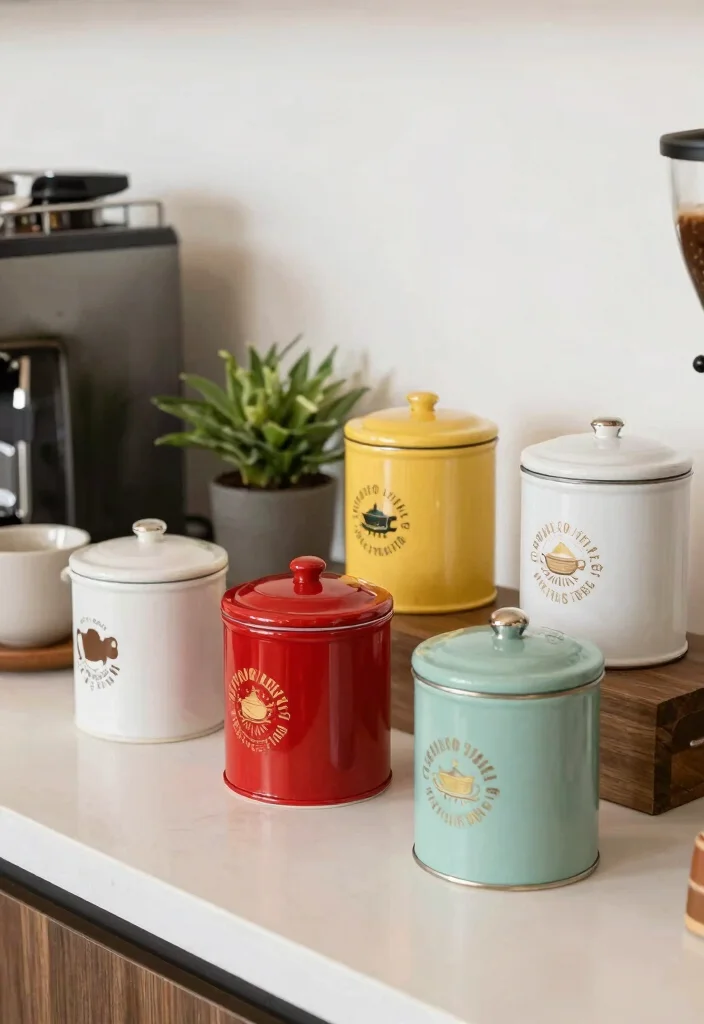 16 Coffee Bar Styling Ideas That Look Designer Ready - 8. Beautiful Coffee Canisters 1
