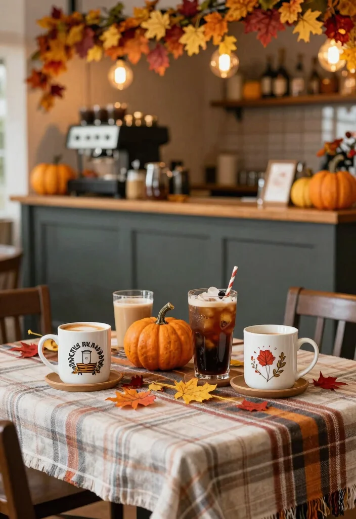 16 Coffee and Bar Station Ideas With Stylish Setup - 12. Seasonal Decor 1