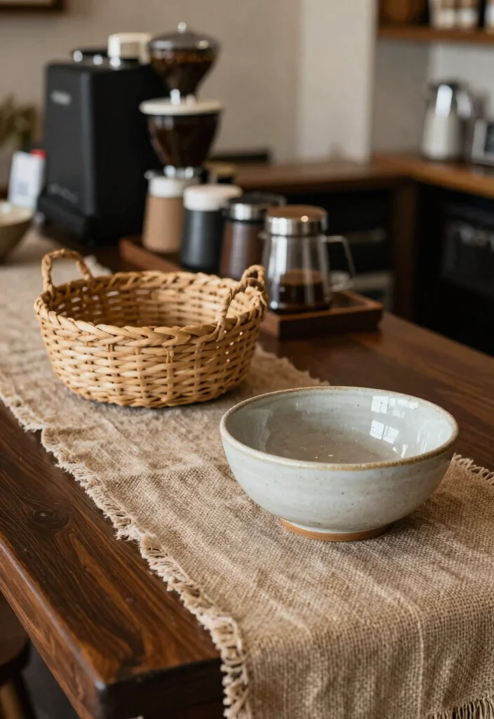 16 Coffee and Bar Station Ideas With Stylish Setup - 13. Textured Accents 1