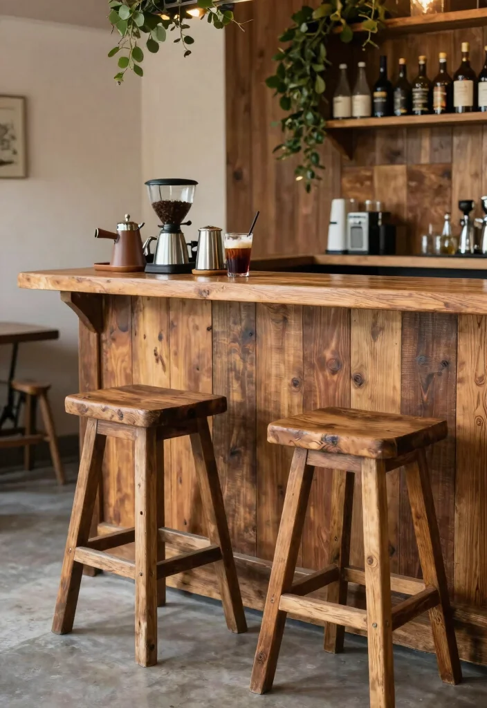 16 Coffee and Bar Station Ideas With Stylish Setup - 9. Bar Stool Seating 1