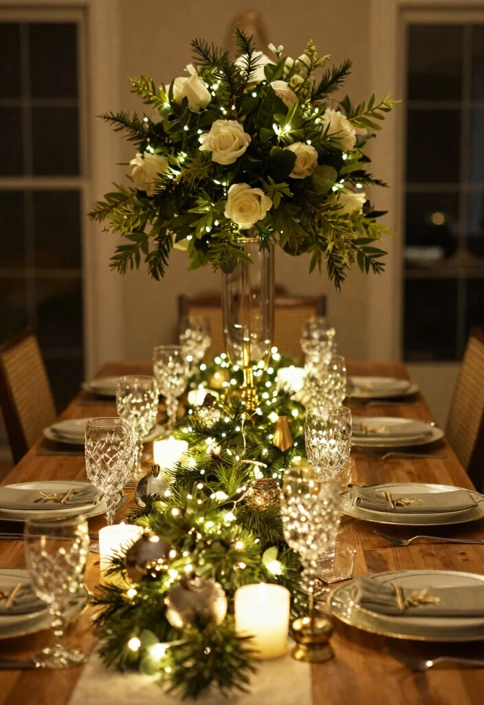 16 Crystal Table Decor Ideas With Elegant Sparkle - 16. Crystal-Enhanced Festive Decor 1