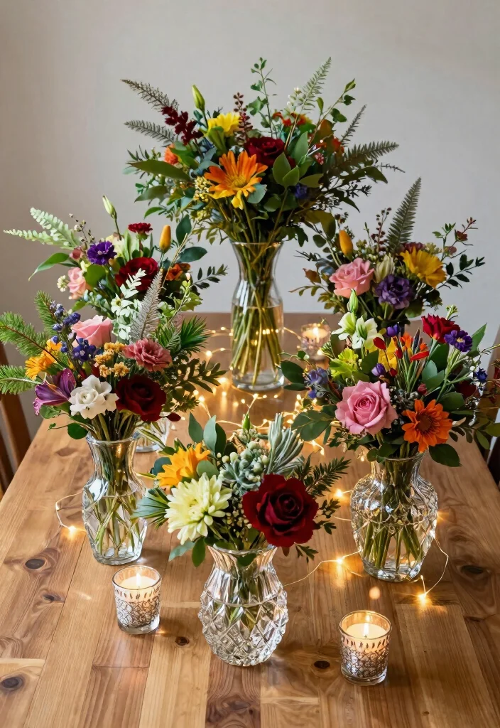 16 Crystal Table Decor Ideas With Elegant Sparkle - 2. Sparkling Crystal Vases 1