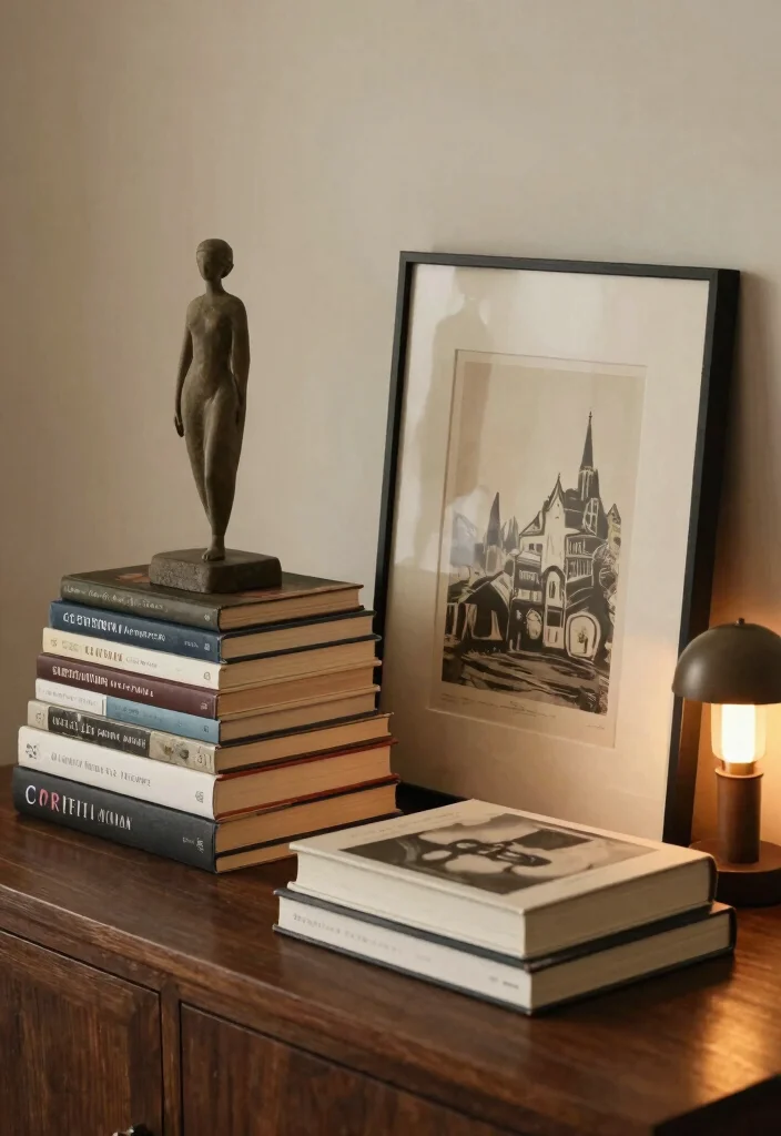 16 Library Table Decor Ideas That Look Classic & Cozy 44 16 Library Table Decor Ideas That Look Classic & Cozy - 14. Classic Art Books Display 1