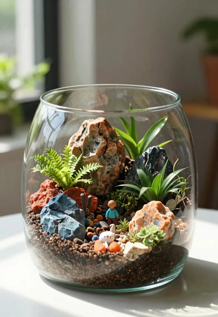 16 Plant Table Decor Ideas With Fresh Natural Touch - 16. Artistic Plant Terrariums 1