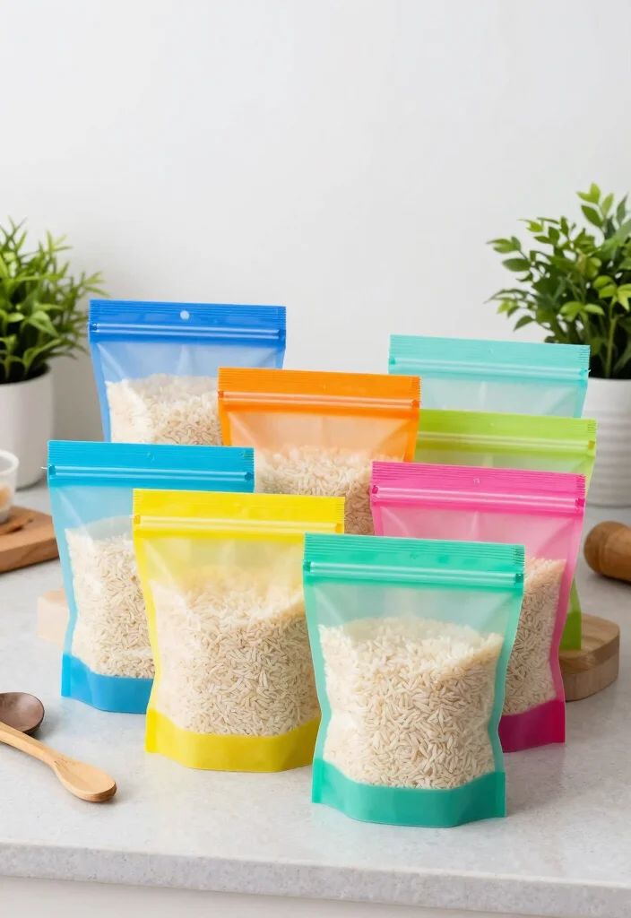 16 Rice Storage Ideas Kitchen Organization That Keep It Fresh - 11. Reusable Silicone Bags for Eco-Friendly Storage 1