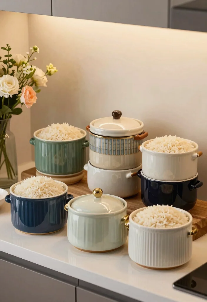 16 Rice Storage Ideas Kitchen Organization That Keep It Fresh - 14. Ceramic Containers for a Classic Look 1