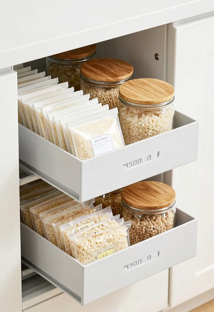16 Rice Storage Ideas Kitchen Organization That Keep It Fresh - 6. Stackable Drawer Organizers for Efficient Use of Space 1