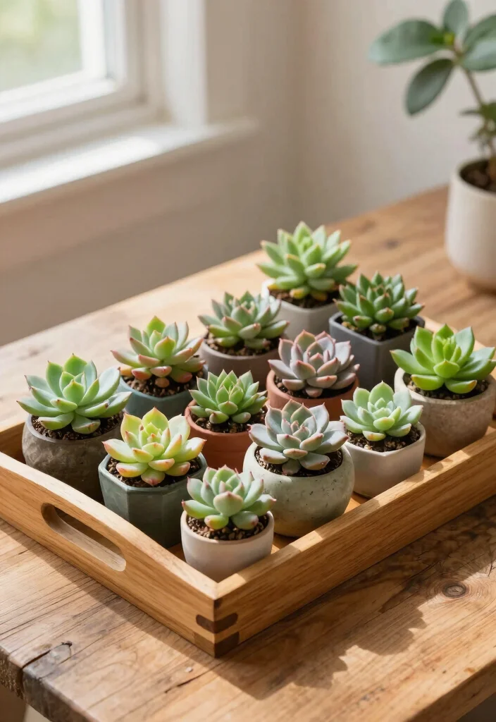 16 Table Plants Decor Ideas That Add Natural Beauty - 1. Succulent Arrangements 1