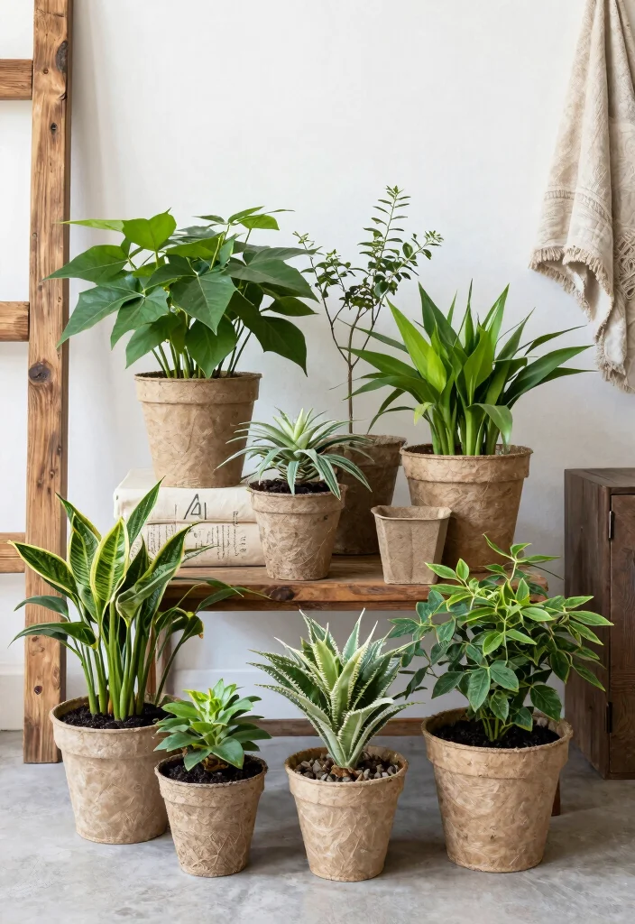 16 Table Plants Decor Ideas That Add Natural Beauty - 16. Eco-Friendly Decor 1