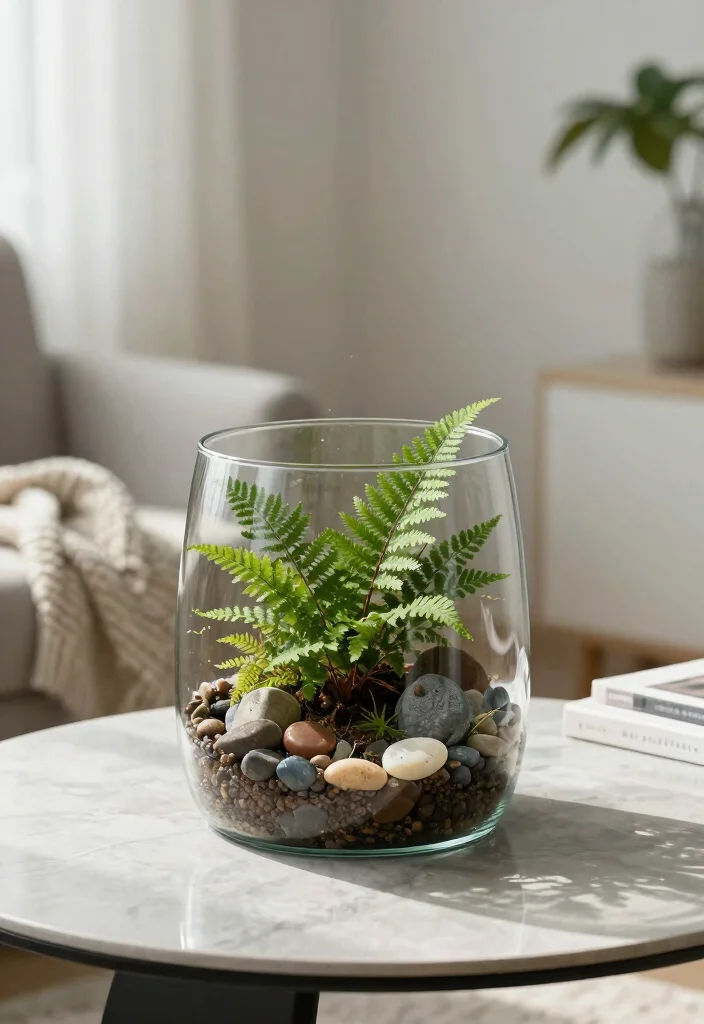 16 Table Plants Decor Ideas That Add Natural Beauty - 4. Minimalist Terrariums 1