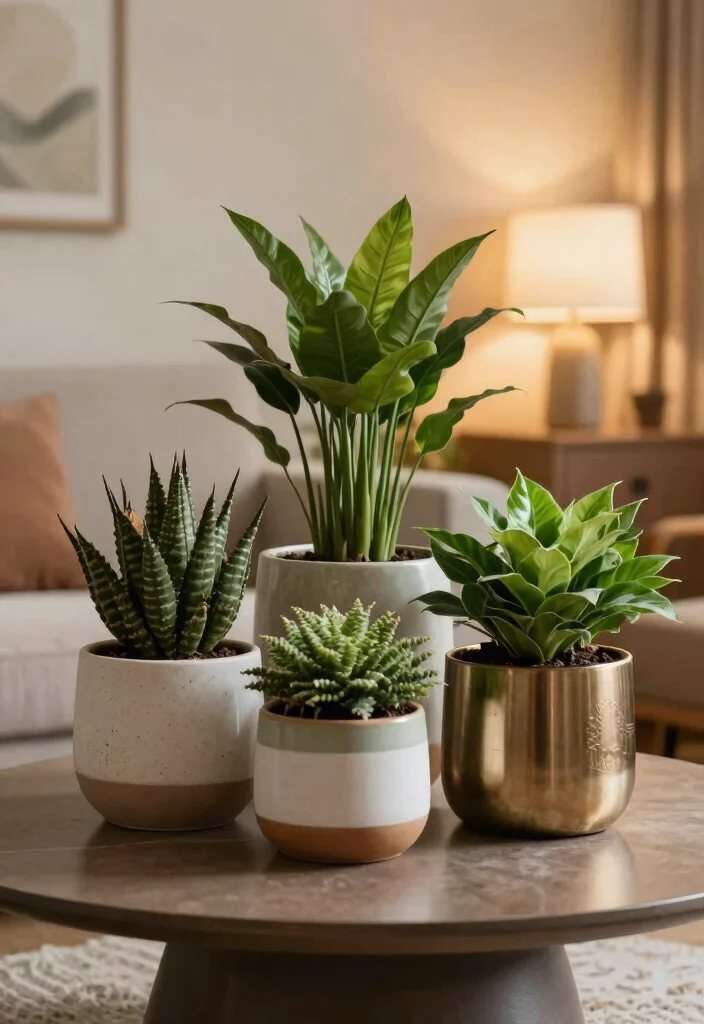 16 Table Plants Decor Ideas That Add Natural Beauty - 6. Stylish Planters 1