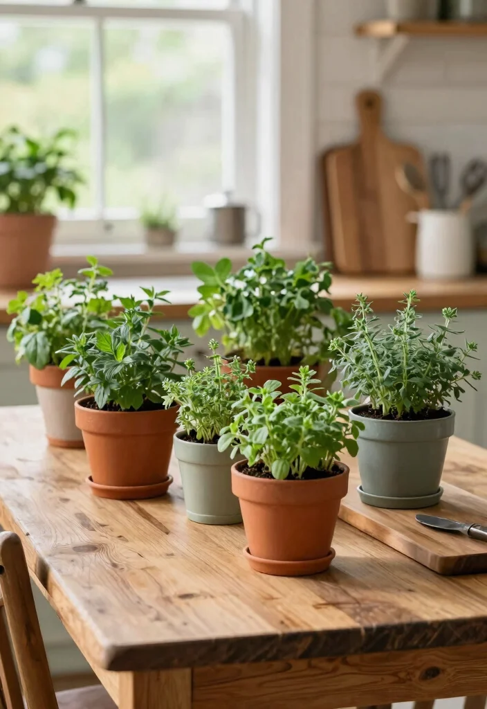 16 Table Plants Decor Ideas That Add Natural Beauty - 7. Aromatic Herbs 1