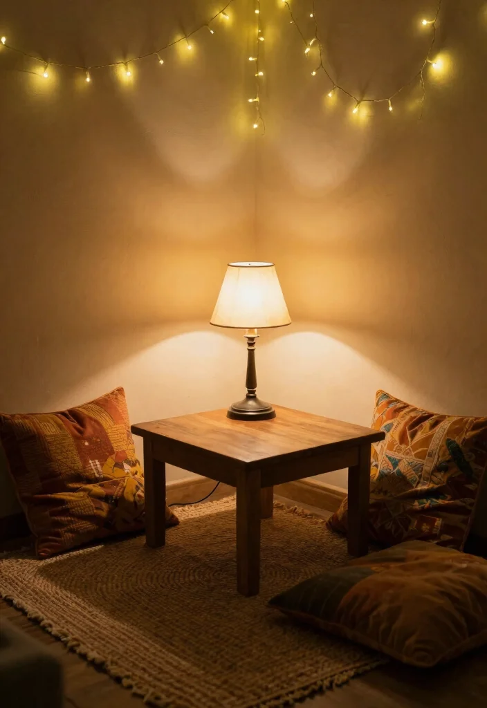 17 Boho Coffee Bar Ideas With Relaxed Chic Vibes - 11. Cozy Lighting Options 1