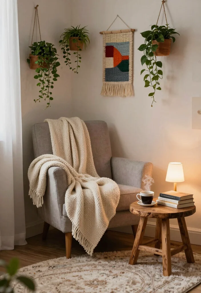 17 Boho Coffee Bar Ideas With Relaxed Chic Vibes - 2. Cozy Corner Nook 1